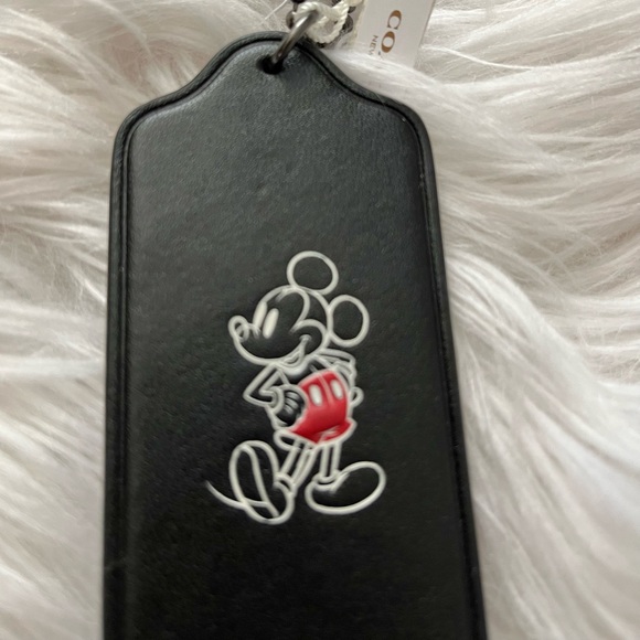 Coach x Disney Mickey Embossed Character Leather Hangtag (Black) [F59153] - Picture 5 of 5